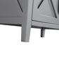 Wimbledon 36" Grey Bathroom Vanity with Matte White VIVA Stone Solid Surface Countertop
