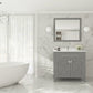 Wimbledon 36" Grey Bathroom Vanity with White Quartz Countertop