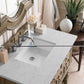 Castilian 36" Single Vanity, Empire Gray w/ 3 CM Eternal Jasmine Pearl Quartz Top