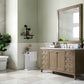 Chicago 60" Single Vanity, Whitewashed Walnut w/ 3 CM Carrara Marble Top