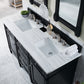 Brittany 60" Double Vanity, Black Onyx w/ 3 CM Arctic Fall Solid Surface Top