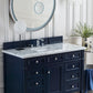 Brittany 48" Single Vanity, Victory Blue w/ 3 CM Carrara Marble Top