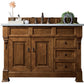 Brookfield 48" Single Vanity, Country Oak w/ 3 CM Arctic Fall Solid Surface Top