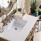 Castilian 36" Single Vanity, Empire Gray w/ 3 CM White Zeus Quartz Top