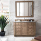 Bristol 48" Single Vanity, Whitewashed Walnut w/ 3 CM Carrara Marble Top