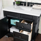 Brookfield 36" Single Vanity, Antique Black w/ 3 CM Arctic Fall Solid Surface Top