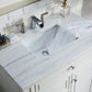 Bristol 36" Single Vanity, Bright White w/ 3 CM Arctic Fall Solid Surface Top