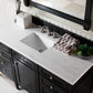 Brittany 60" Single Vanity, Black Onyx w/ 3 CM Arctic Fall Solid Surface Top