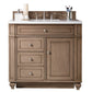 Bristol 36" Single Vanity, Whitewashed Walnut w/ 3 CM Arctic Fall Solid Surface Top