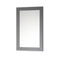 Ivy 24" Rectangular Bathroom Wood Framed Wall Mirror in Gray