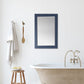 Ivy 24" Rectangular Bathroom Wood Framed Wall Mirror in Royal Blue