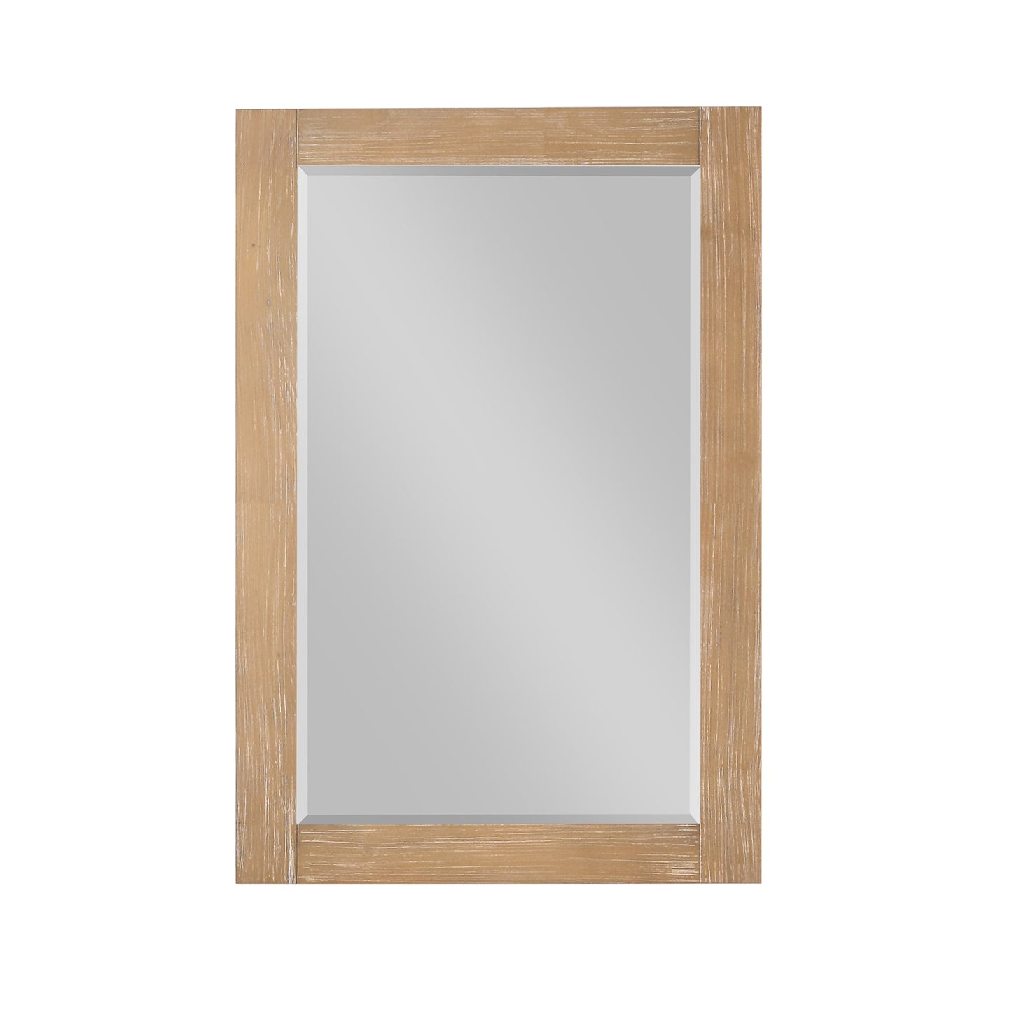 Ivy 24" Rectangular Bathroom Wood Framed Wall Mirror in Weathered Pine