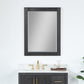 Ivy 28" Rectangular Bathroom Wood Framed Wall Mirror in Brown Oak