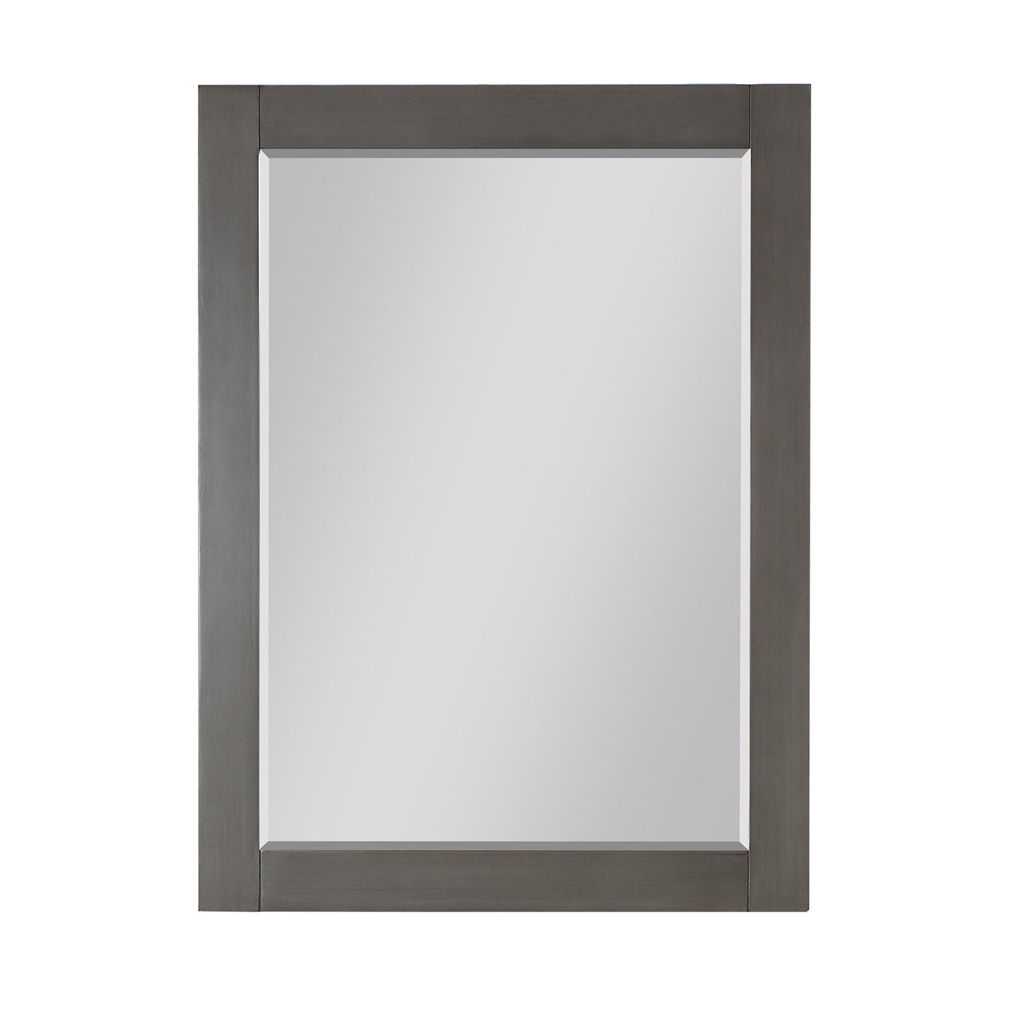 Ivy 28" Rectangular Bathroom Wood Framed Wall Mirror in Gray Pine