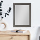 Ivy 28" Rectangular Bathroom Wood Framed Wall Mirror in Gray Pine