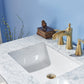 Ivy 30" Single Bathroom Vanity Set in White and Carrara White Marble Countertop without Mirror