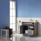 Ivy 36" Single Bathroom Vanity Set in Gray and Carrara White Marble Countertop without Mirror