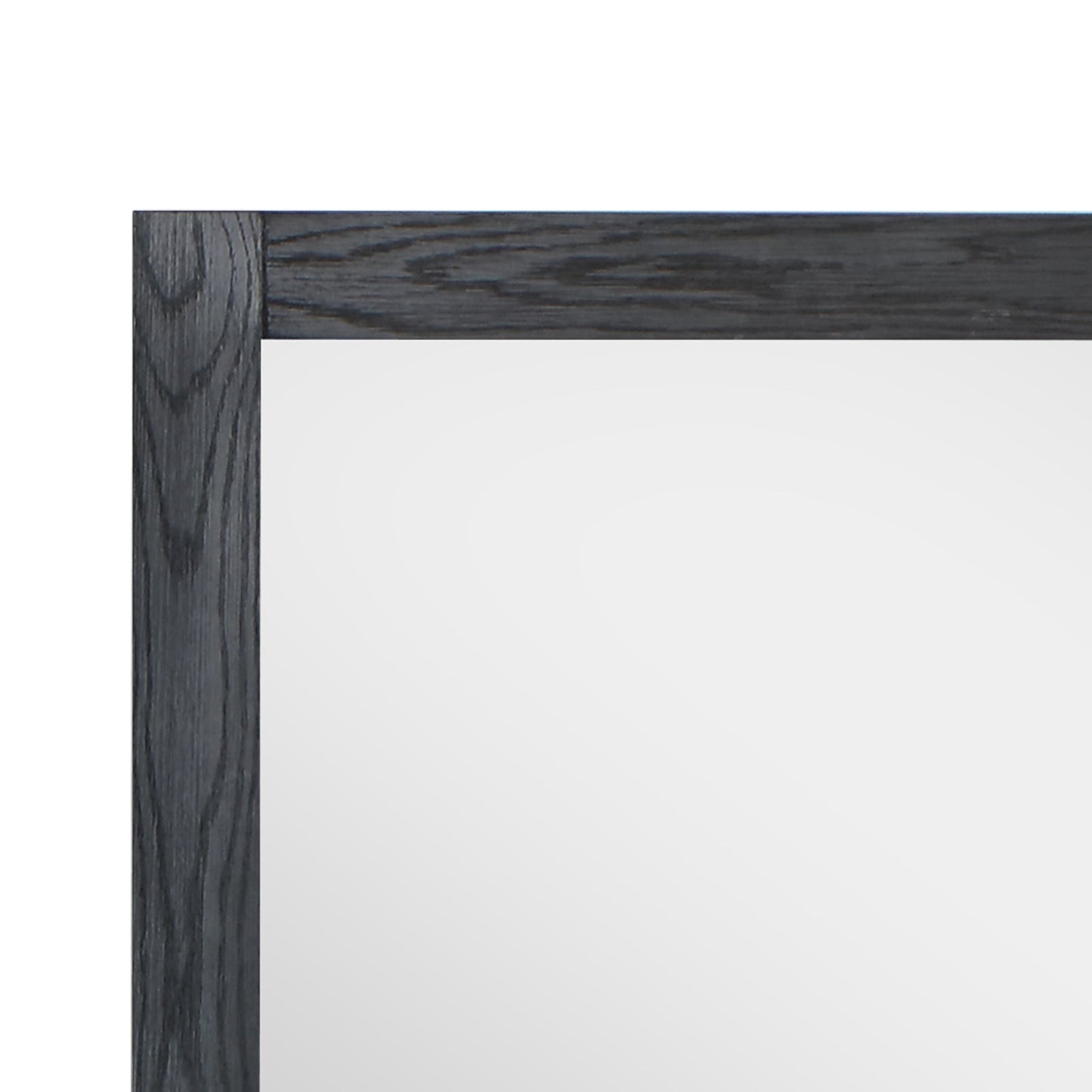 Ivy 48" Rectangular Bathroom Wood Framed Wall Mirror in Brown Oak