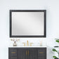 Ivy 48" Rectangular Bathroom Wood Framed Wall Mirror in Brown Oak