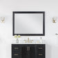 Ivy 48" Rectangular Bathroom Wood Framed Wall Mirror in Black Oak