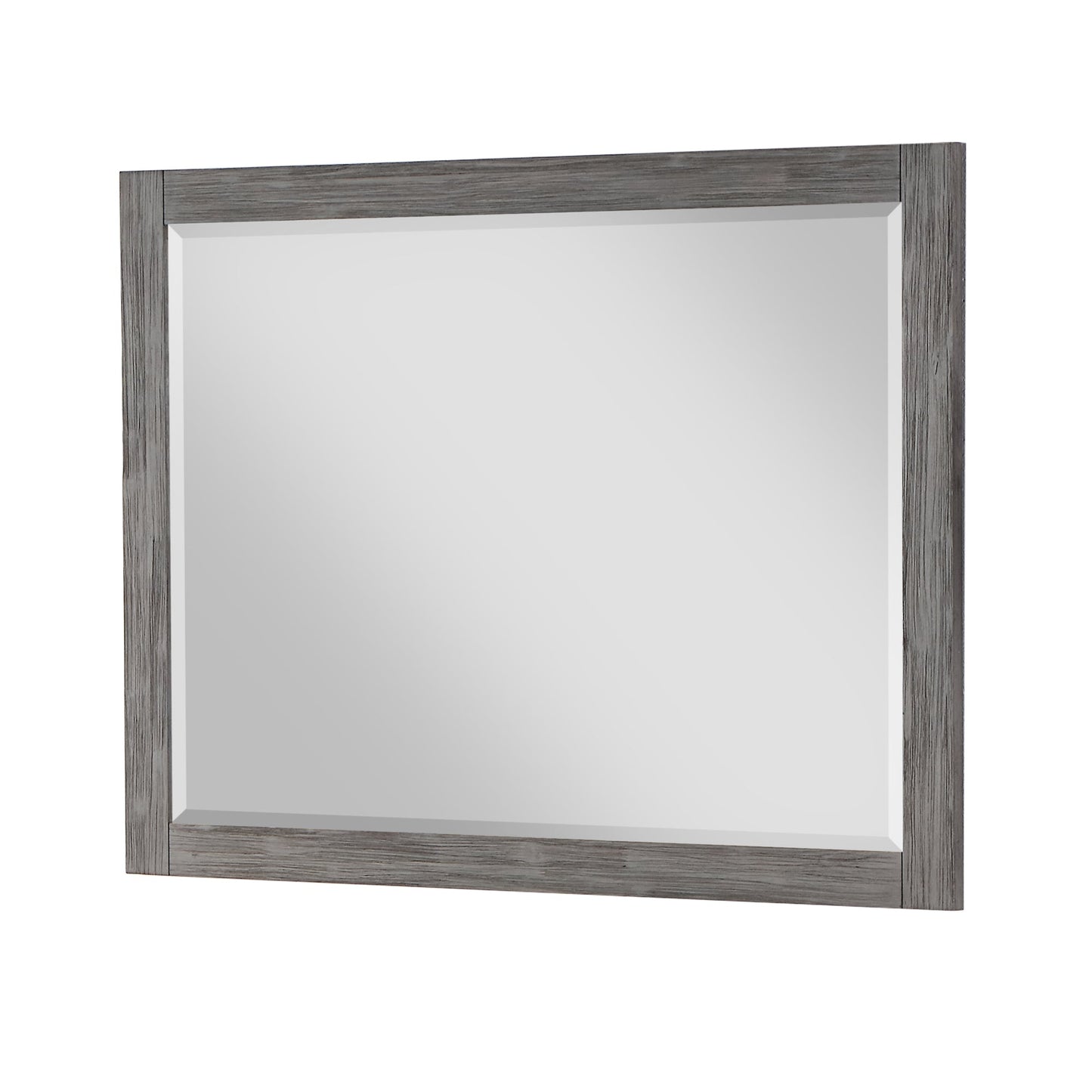 Ivy 48" Rectangular Bathroom Wood Framed Wall Mirror in Classical Grey