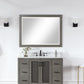 Ivy 48" Rectangular Bathroom Wood Framed Wall Mirror in Gray Pine