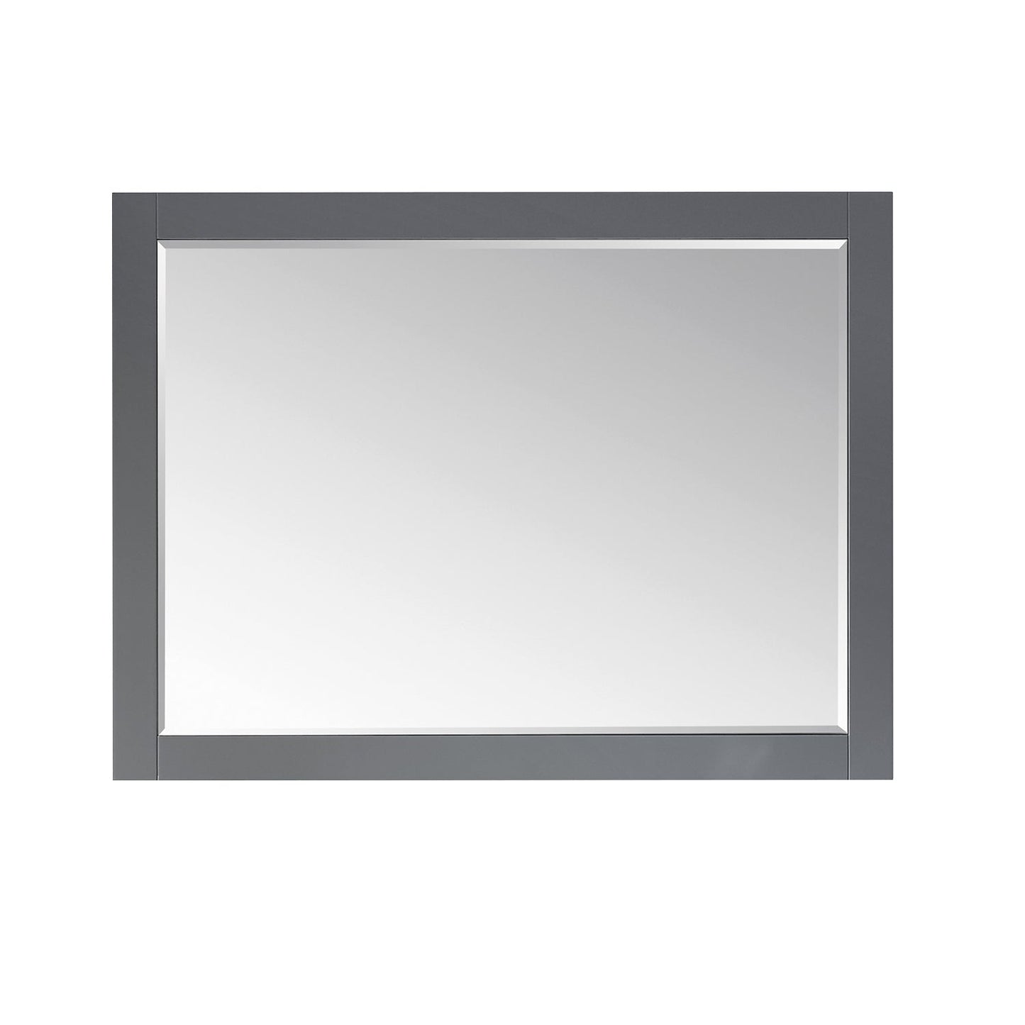 Ivy 48" Rectangular Bathroom Wood Framed Wall Mirror in Gray