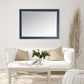 Ivy 48" Rectangular Bathroom Wood Framed Wall Mirror in Royal Blue