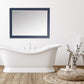 Ivy 48" Rectangular Bathroom Wood Framed Wall Mirror in Royal Blue