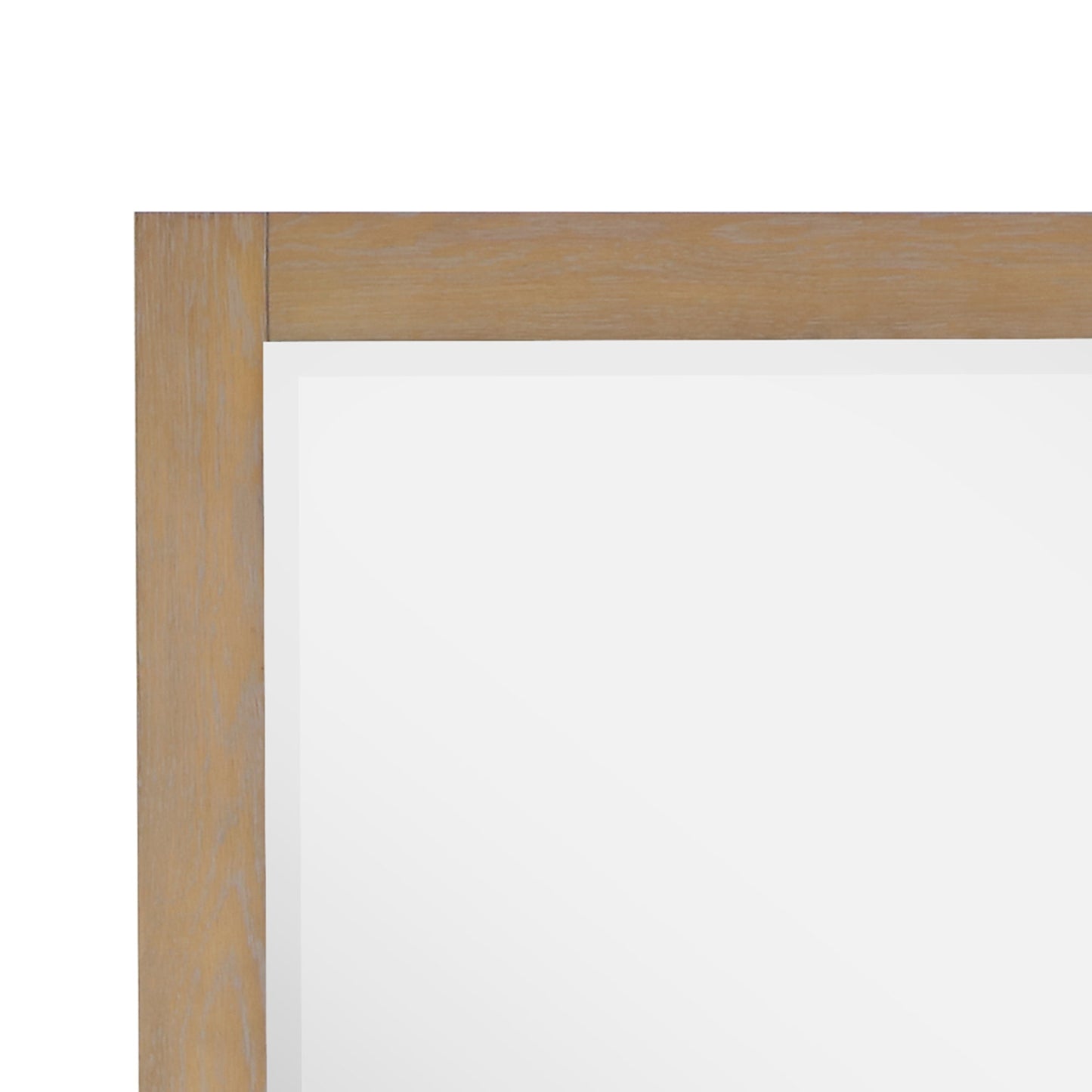 Ivy 48" Rectangular Bathroom Wood Framed Wall Mirror in Washed Oak