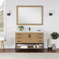 Ivy 48" Rectangular Bathroom Wood Framed Wall Mirror in Washed Oak