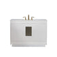 Ivy 48" Single Bathroom Vanity Set in White and Carrara White Marble Countertop without Mirror
