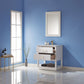 Remi 30" Single Bathroom Vanity Set in White and Carrara White Marble Countertop with Mirror