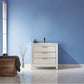 Jackson 36" Single Bathroom Vanity Set in White and Composite Carrara White Stone Countertop without Mirror