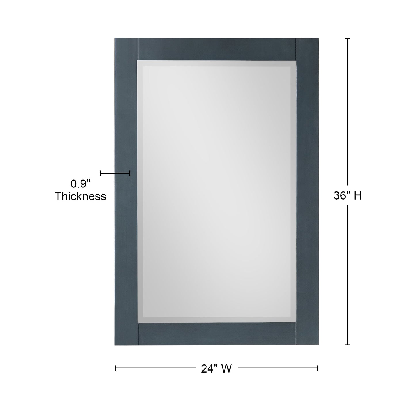 Maribella 24" Rectangular Bathroom Wood Framed Wall Mirror in White