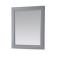 Maribella 28" Rectangular Bathroom Wood Framed Wall Mirror in Classic Gray