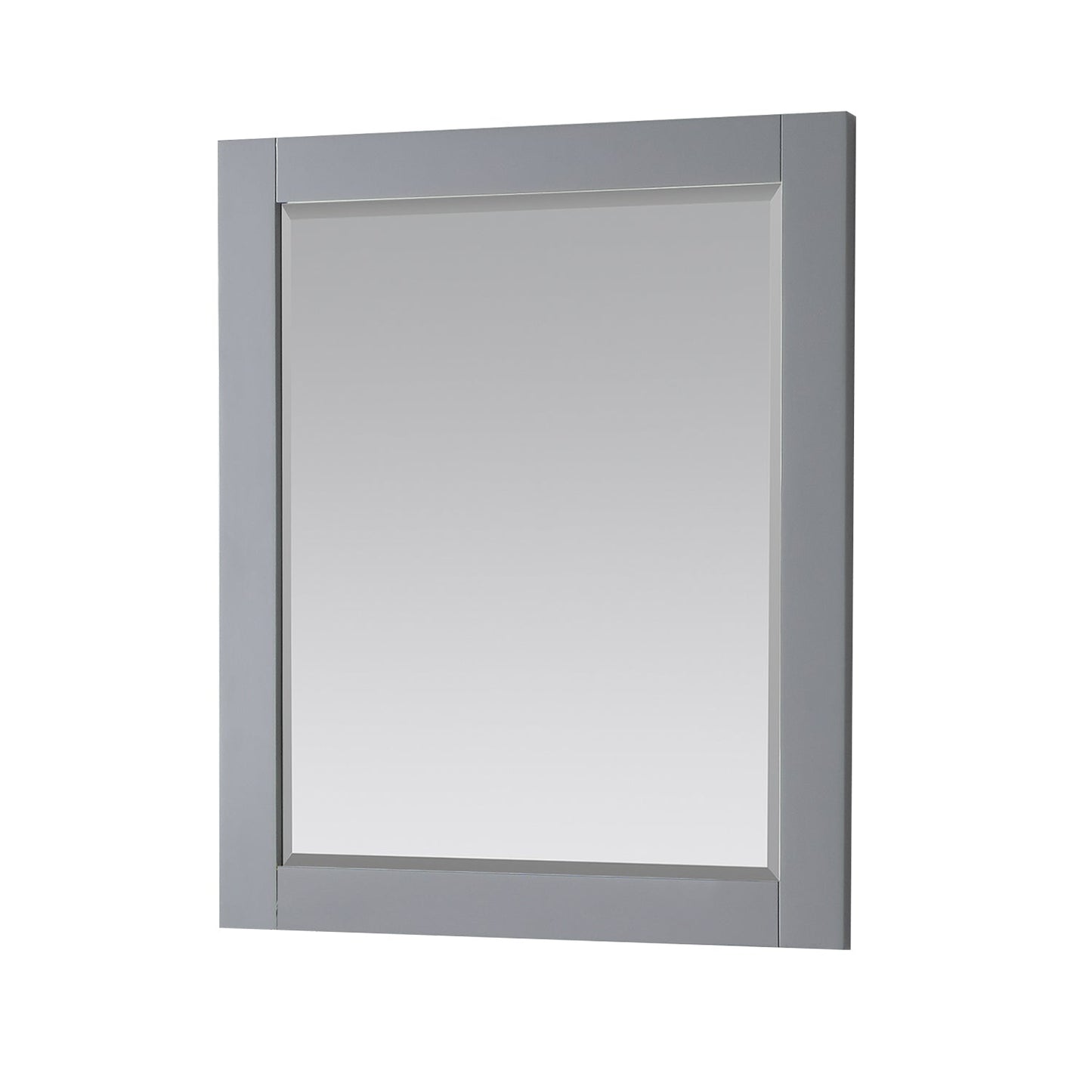 Maribella 28" Rectangular Bathroom Wood Framed Wall Mirror in Classic Gray