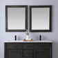 Maribella 28" Rectangular Bathroom Wood Framed Wall Mirror in Rust Black