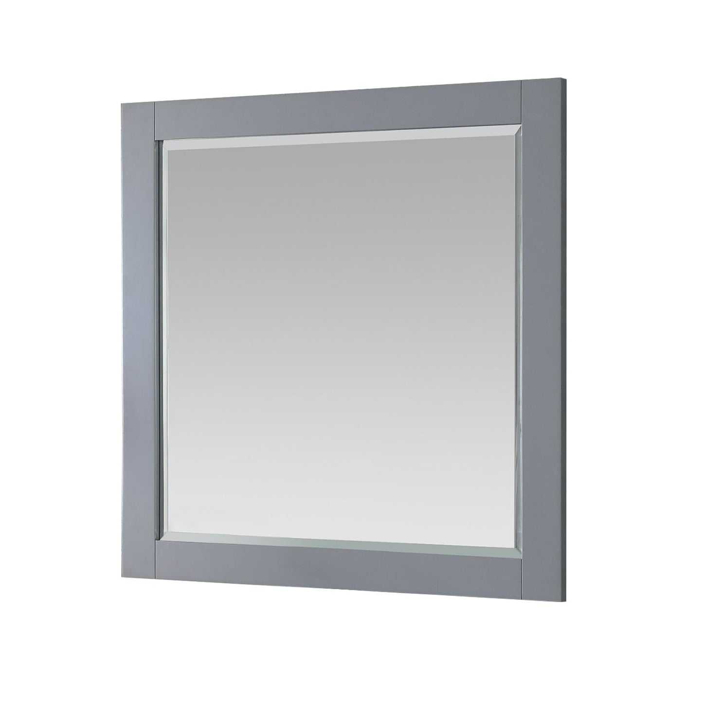 Maribella 34" Rectangular Bathroom Wood Framed Wall Mirror in 
Gray