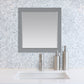 Maribella 34" Rectangular Bathroom Wood Framed Wall Mirror in Gray