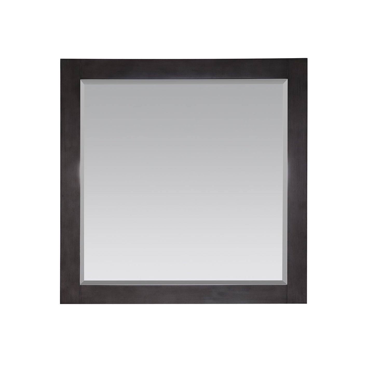 Maribella 34" Rectangular Bathroom Wood Framed Wall Mirror in Rust Black