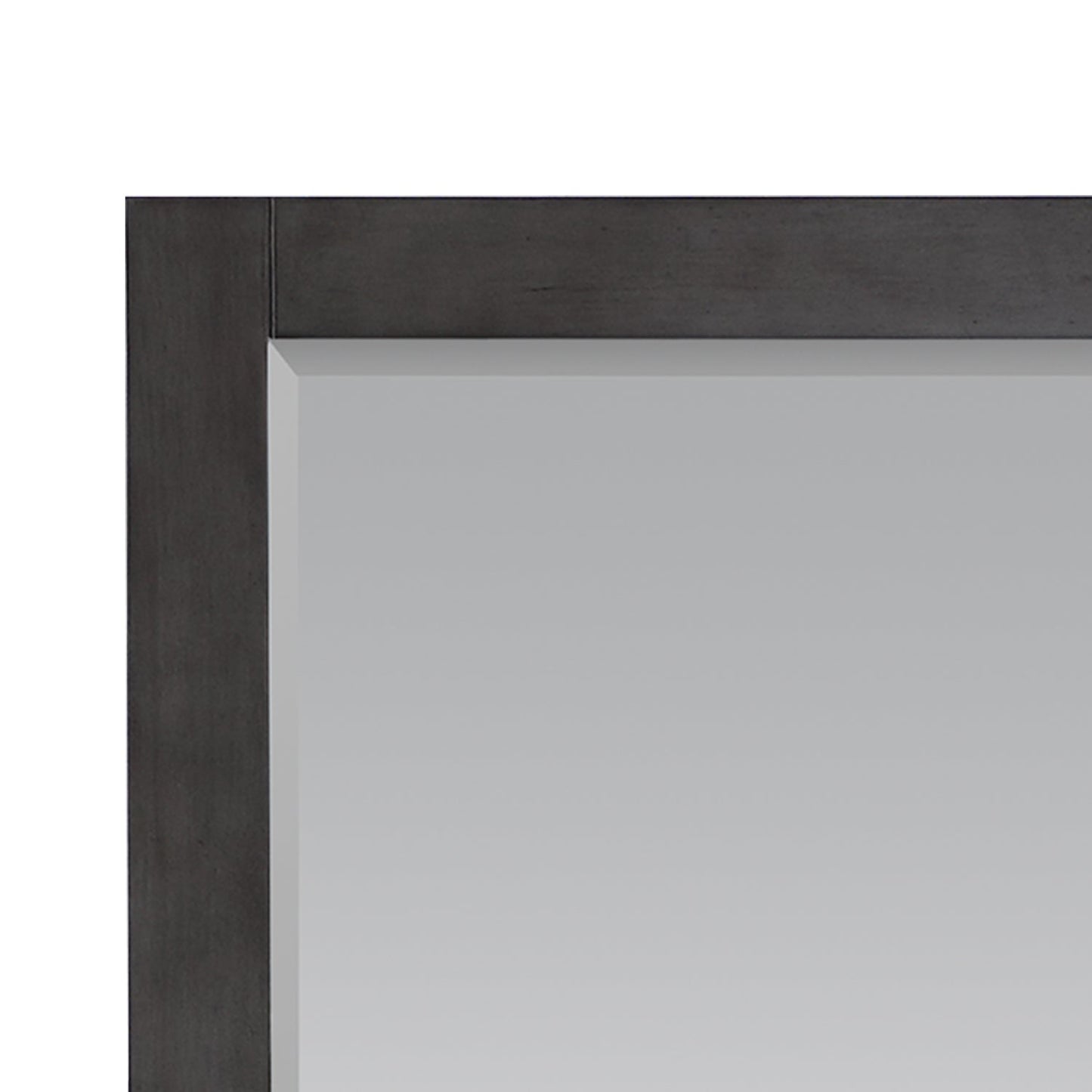 Maribella 34" Rectangular Bathroom Wood Framed Wall Mirror in Rust Black