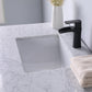 Maribella 36" Single Bathroom Vanity Set in White and Carrara White Marble Countertop without Mirror