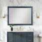 Maribella 48" Rectangular Bathroom Wood Framed Wall Mirror in White