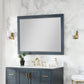 Maribella 48" Rectangular Bathroom Wood Framed Wall Mirror in Classical Blue