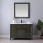 Maribella 48" Single Bathroom Vanity Set in Rust Black and Carrara White Marble Countertop with Mirror