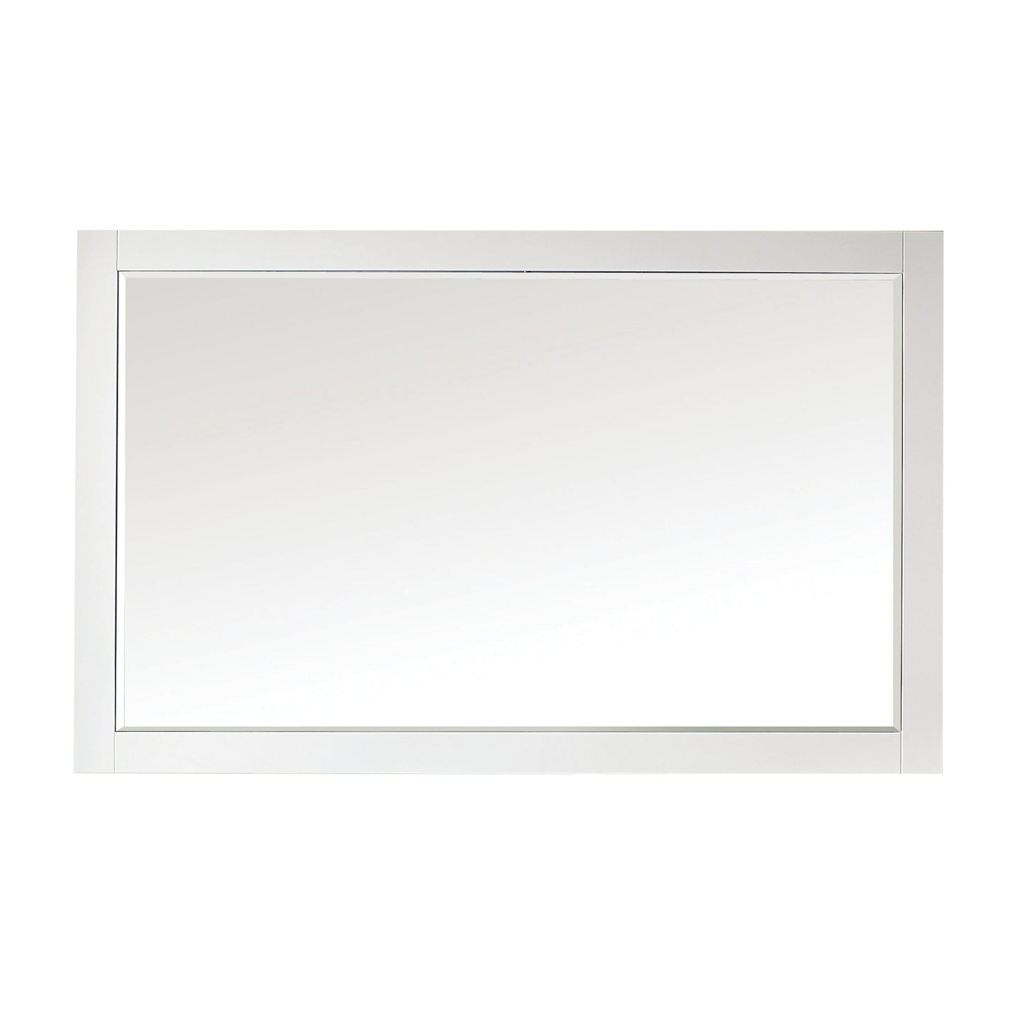 Maribella 58" Rectangular Bathroom Wood Framed Wall Mirror in White