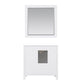 Kinsley 36" Single Bathroom Vanity Set in White and Carrara White Marble Countertop with Mirror