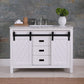 Kinsley 48" Single Bathroom Vanity Set in White and Carrara White Marble Countertop without Mirror