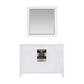 Kinsley 48" Single Bathroom Vanity Set in White and Carrara White Marble Countertop with Mirror